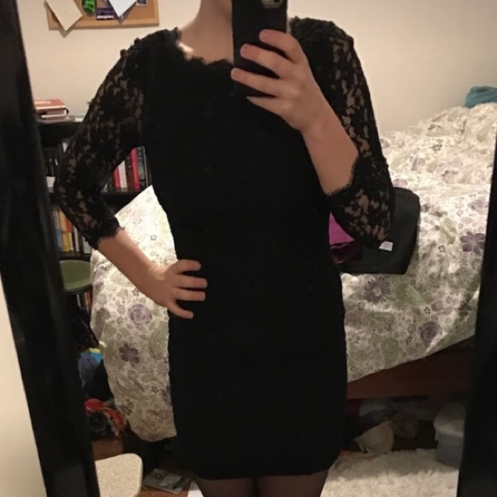 Black Full Lace Dress